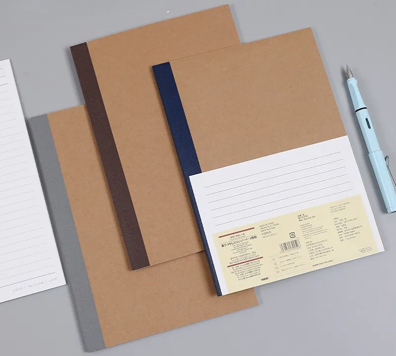 Novo Vintage Kraft papel estudante livro simples cor sólida espessado Horizontal Notebook B5