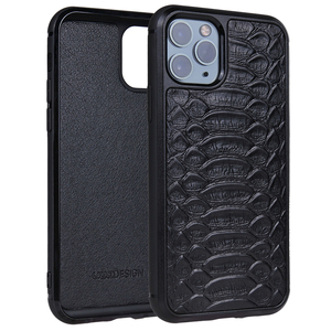 Funda móvil de cuero genuino de piel de serpiente en relieve de pitón de lujo hecha a medida de alta calidad para iPhone 15 pro Max