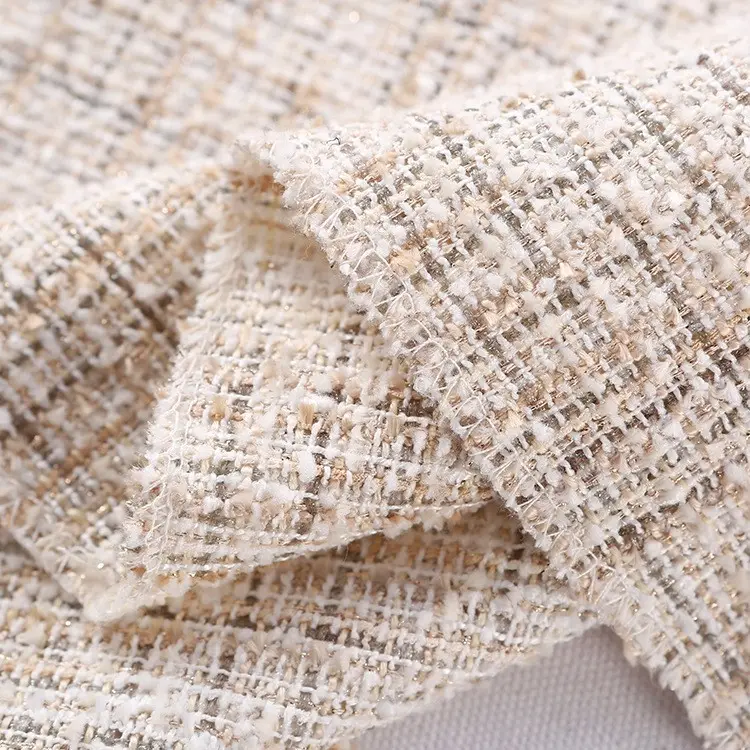 Hot Selling ausgefallene Boucle Tweed Wolle Stoff Tweed Wolle Boucle Tweed Stoff Stoffe für Mantel