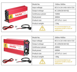 Directo de fábrica 3000W Inversor de salida única 12v24v DC a 110v220v AC Pantalla LCD Personalizable 48V Entrada 50/60Hz Frecuencia de salida - Product Image 5