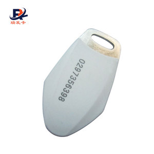China factory Access Control Card 125khz EM4100 RFID Keyfob Black Token Key Tag per sistema di controllo accessi - Product Image 5