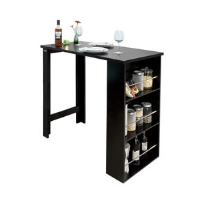 Modern Guest Restaurant 15 mm MDF Minibar High <strong>Table</strong> with Three <strong>Levels</strong> of Open Storage