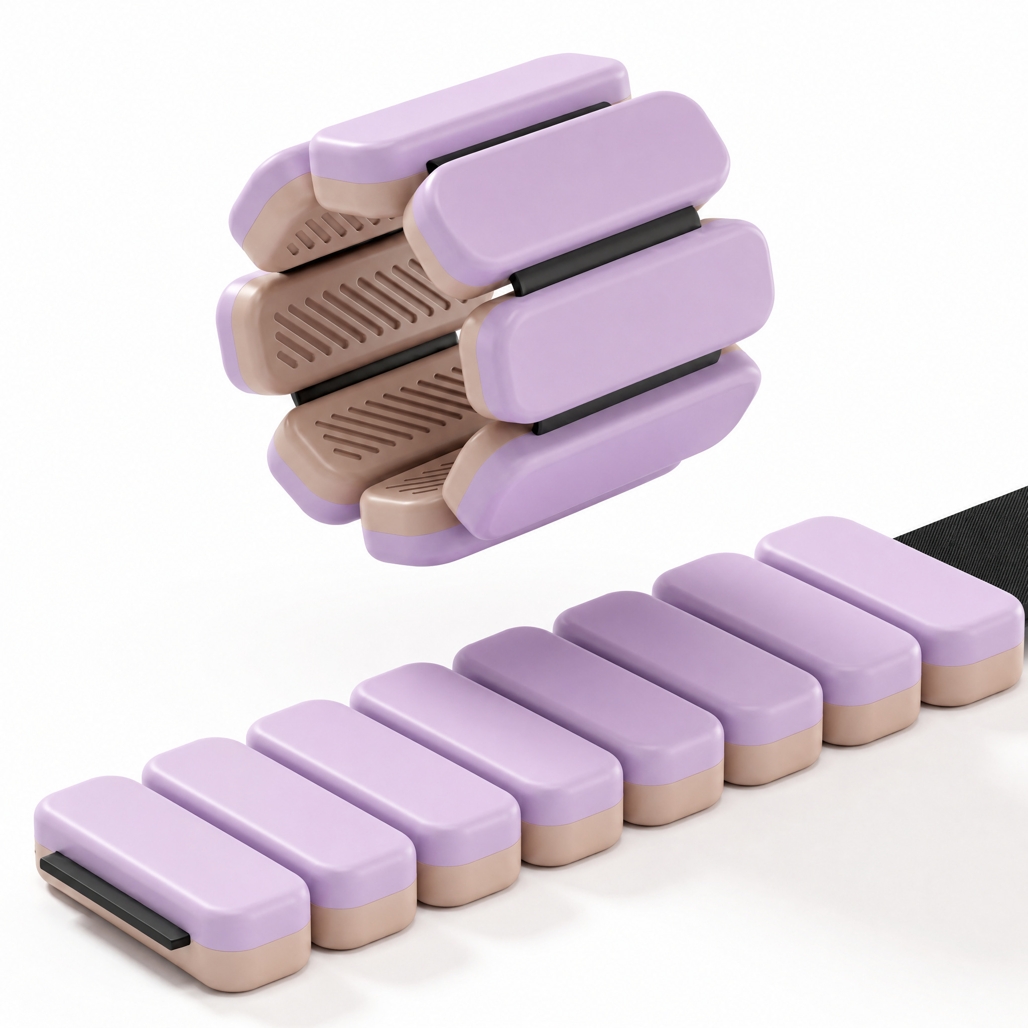 Two-Color Purple Coffee Color