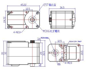 Feetech HLS3950M 12 В 50 кг/см Цельнометаллический корпус с двойным валом постоянной силы, магнитный 360 TTL сервопривод для сервопривода для робота-захвата - Product Image 6