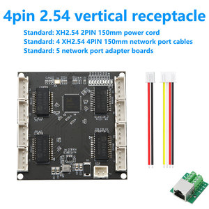 HUASIFIE Conmutador Ethernet de 8 puertos 10/100Mbps Módulo de interruptor de entrada PCBA de voltaje amplio de 5-12V - Product Image 6