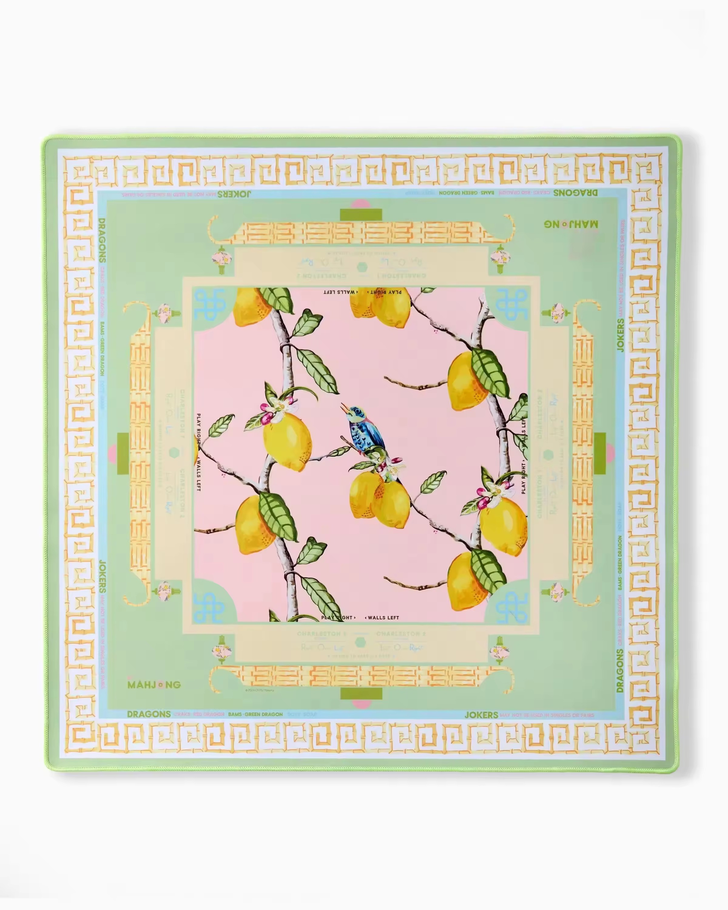 Oiseau citron rose-vert