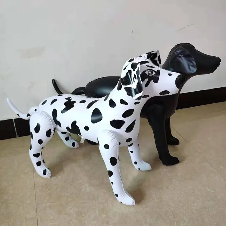 XINJIブラックペットモデル犬のマネキンブラウンシルバースタンディングポスチャインフレータブルドッグマネキン