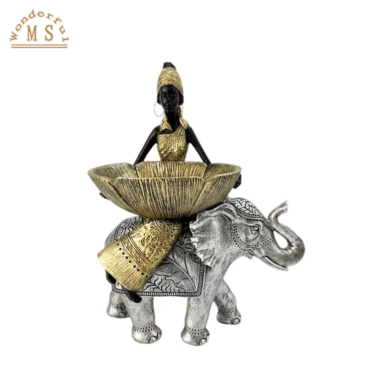 Supports de vaisselle en forme d'éléphant, en résine, 100 pièces, plateau bouddha, assiette à bonbons, ustensiles de cuisine, assiette en pierre poly, ustensiles de table