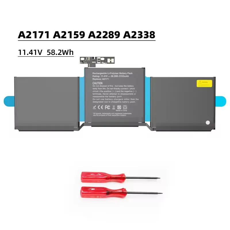 A2171 Laptop-Batterie für Apple MacBook Pro Retina 13.3'' A2159 2019 Jahr 13 Zoll mit Werkzeugen A2289 A2338 2019 2020