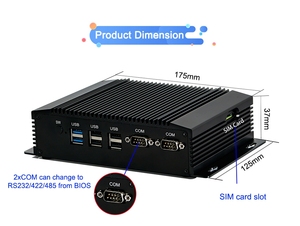 Computer Industrial Fanless Host <strong>Embedded</strong> Mini PC N2920 N3520 2*Gigabit DDR3 SIM 4G <strong>Module</strong> Vehicle Diagnostic Automation - Product Image 3