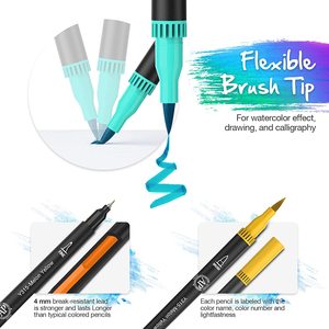 ชุดปากกามาร์กเกอร์และแปรงทาสี120หัวคู่สำหรับสเก็ตช์ภาพ - Product Image 4