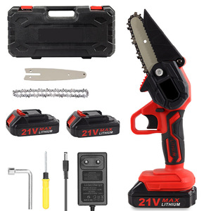 Mini 4 inç elektrikli zincir testere şarj edilebilir günlüğü ağaç kesme küçük elektrikli el testere lityum budama testereleri - Product Image 2