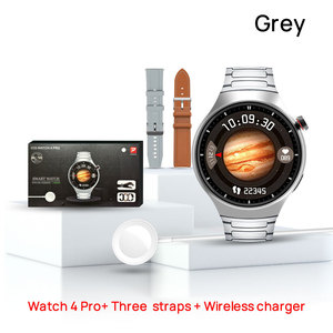 นาฬิกา Dropshipping 5 Pro relojes นาฬิกาสมาร์ทวอทช์ผู้ชายฟิตเนสแทรคเกอร์ไร้สายสายชาร์จหลายสายเหมาะกับสมาร์ทวอทช์หน้าจอกลม