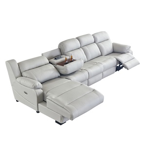 Cabine japonaise intelligente salon inclinable en cuir véritable couche supérieure Home cinéma électrique peau de vache zéro tête murale multifonctionnelle - Product Image 5