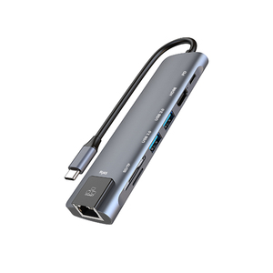 7-in-1-Typ-C-Hub-Dockingstation mit Gigabit-Netzwerk karte 4K-HDMI-Dockingstation für Computer-Notebook 7-Port-Multifunktion