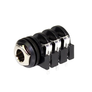 PCB paneli dağı 1/4 "6.35mm kadın Stereo jak soket ses Jack konnektörü 6 Pin DC Jack fişi gitar efektörler - Product Image 1