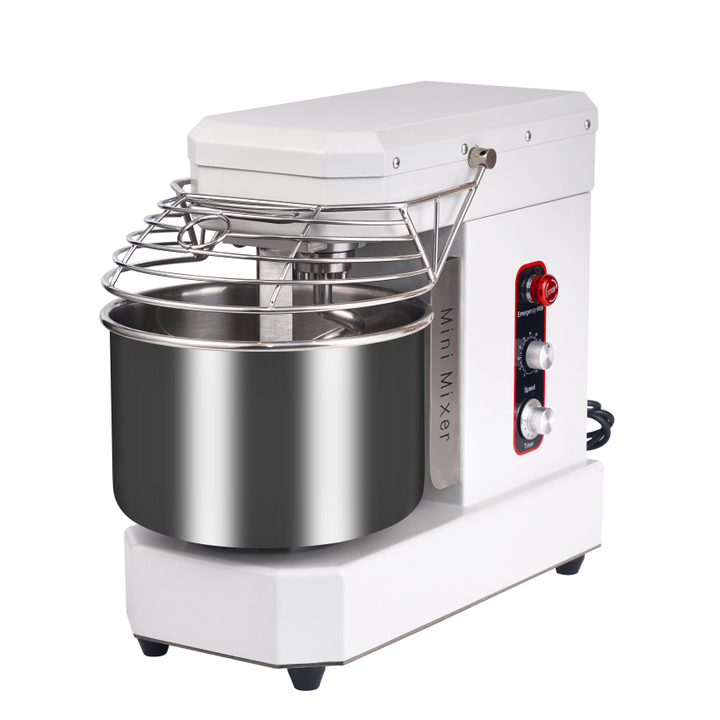 Mangkuk Pengaduk Spiral 10L, Mangkuk Pengaduk Adonan Spiral 4Kg Dapat Dilepas dan Diangkat