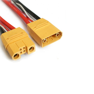 批发Molex至<span class=keywords><strong>XT60</strong></span>公插头适配器连接器2p镀金黄铜主体，用于电源DC电流应用