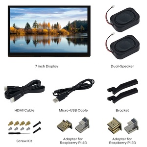 RPI 7-Zoll-Touchscreen IPS 1024x600 HD LCD HDMI-kompatibler Display halter als Sekundär bildschirm für <span class=keywords><strong>Raspberry</strong></span> <span class=keywords><strong>Pi</strong></span> 4B 3B 3B PC - Product Image 6