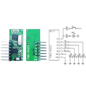 Drahtloser 433-MHz-HF-Modulemp fänger Eingebauter Lerncode 1527 Decodierung eines 4-Kanal-Ausgangs