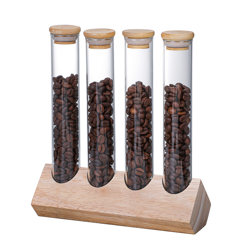 4 tubes + support en bois