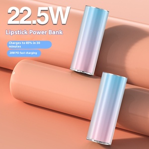 מיני שפתון כוח בנק 5000mah, צבע גרדיאנט מטען נייד 22.5w pd טעינה מהירה עבור סחר חוצה גבולות - Product Image 2