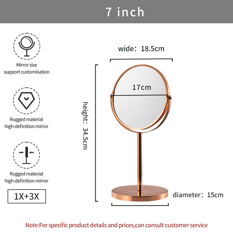 7inch 104F Rose gold plating, 1X+3X