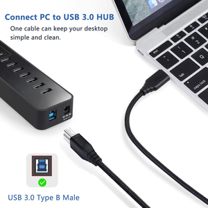 สาย USB 3.0 Type B แบบ6FT ความเร็วสูงมากสำหรับเครื่องพิมพ์, แท่นเชื่อมต่อกับฮาร์ดไดรเวอร์เครื่องสแกนเนอร์ยูเอสบีฮับ - Product Image 2