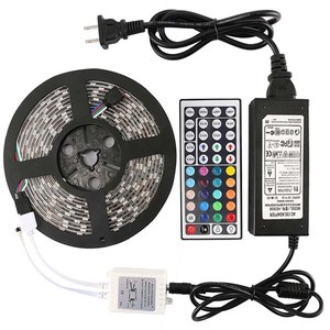 Waterproof IP65 SMD5050 RGB <strong>LED</strong> Strip 300LEDS 5M With 44 Key IR Remote Control &amp; <strong>5A</strong> 12V Power Supply Kit - Product Image 2