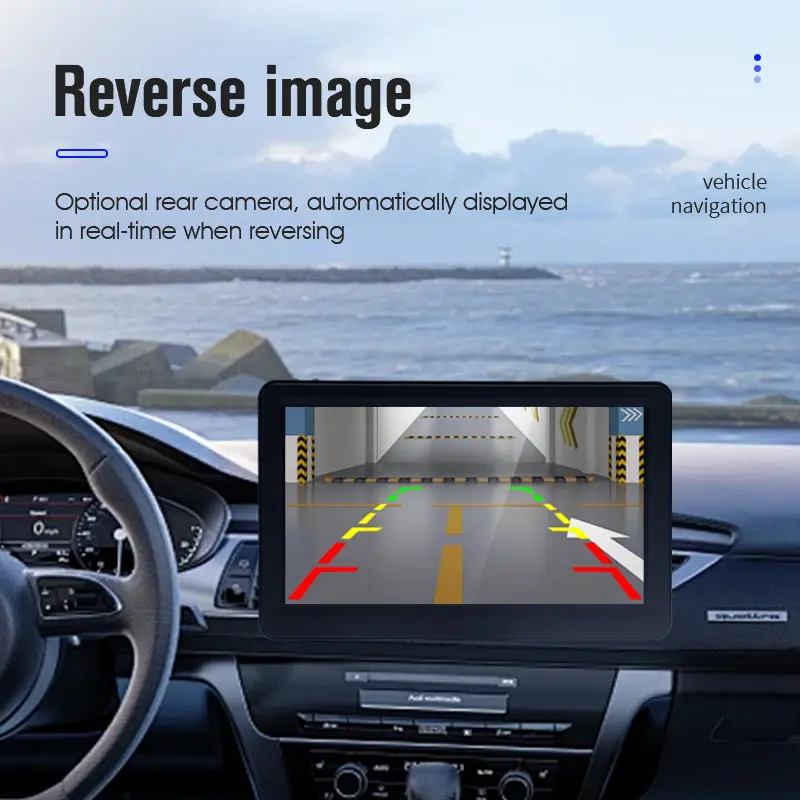 Popüler Carplay 7 inç araba radyo WIFI BT kablosuz Carplay ekran taşınabilir araç DVD oynatıcı oyuncu araba navigasyon desteği Apple Android