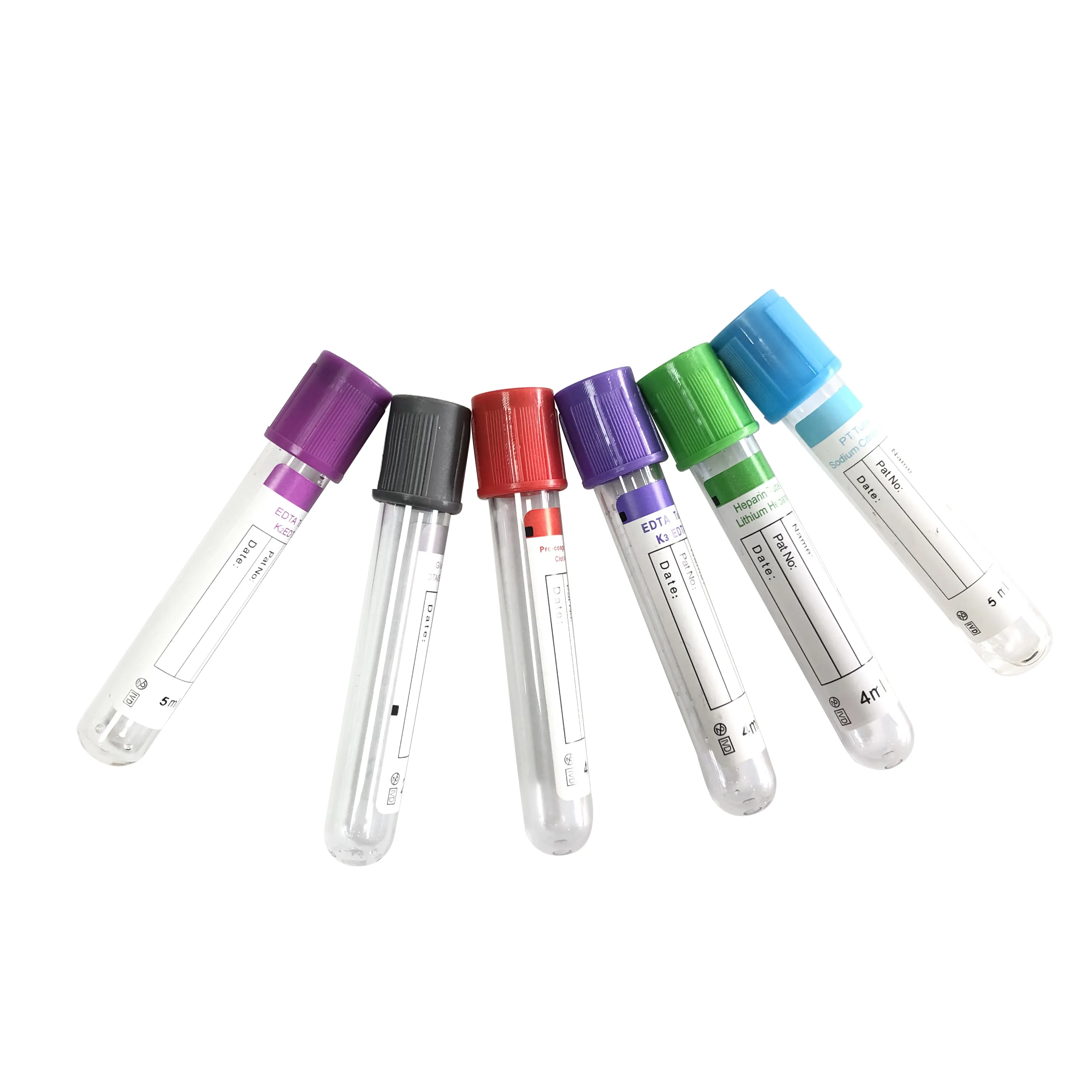 Medical Consumables Disposable Blood Sample Collection Test PET Glass Or Plastic Vacuum Blood Collection Tube