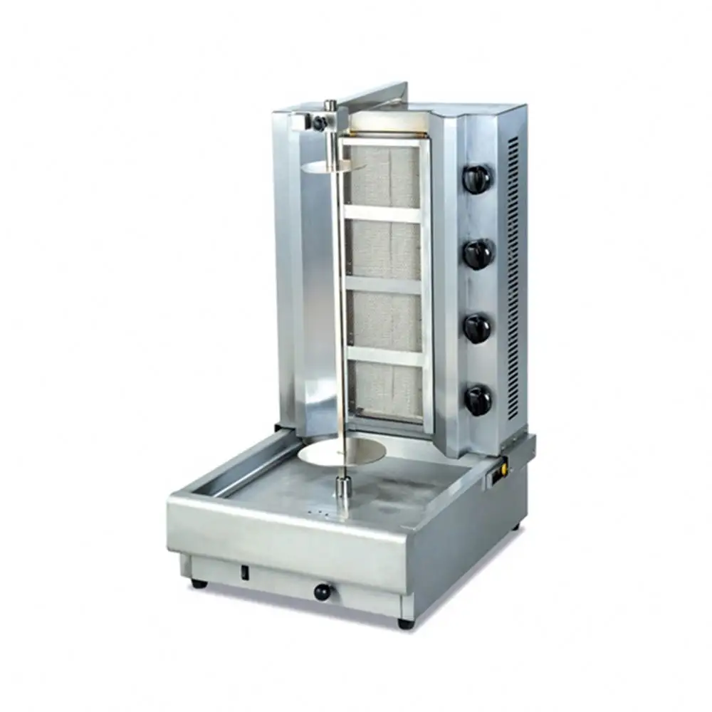 Factory Supplier Gas Shawarma Machine Doner Kebab Grill With 3 Burners Commercial Chicken Kebab Shawarma For Business