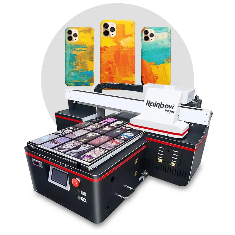 Máquina de impresión de inyección de tinta a2, impresora led uv plana para funda de teléfono, arcoíris RB-4060 Plus, 2020
