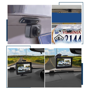 Sistema de visión trasera de cámara de respaldo de coche inalámbrico AI 2 canales pantalla dividida de 5 pulgadas - Product Image 5