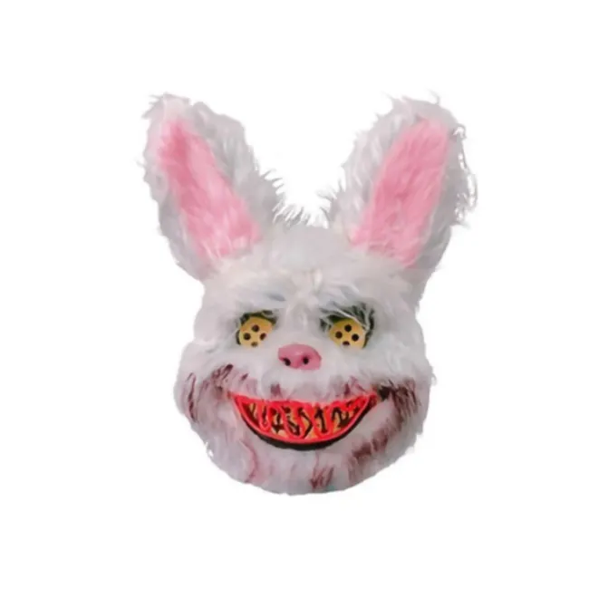 2021 halloween Nuovo A Forma di Animale di pasqua di Sangue Killer Del Coniglio di Peluche di Travestimento Del Partito di Cosplay Bianco Spaventoso Coniglio male Bunny Maschera