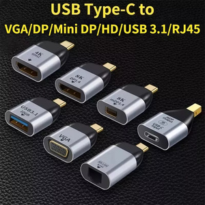 Usb c至HDTV C型电缆适配器8k VGA MiniDP DP 1.4显示端口RJ45 C型笔记本电脑电视Macbook投影仪 - Product Image 2