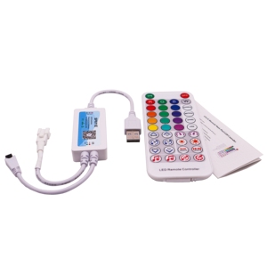 USB WS2812B Bluetooth музыкальный контроллер для светодиодной ленты SP611E IR38 клавиши удаленное приложение для адресуемого светодиодного освещения DC5V-24V - Product Image 1