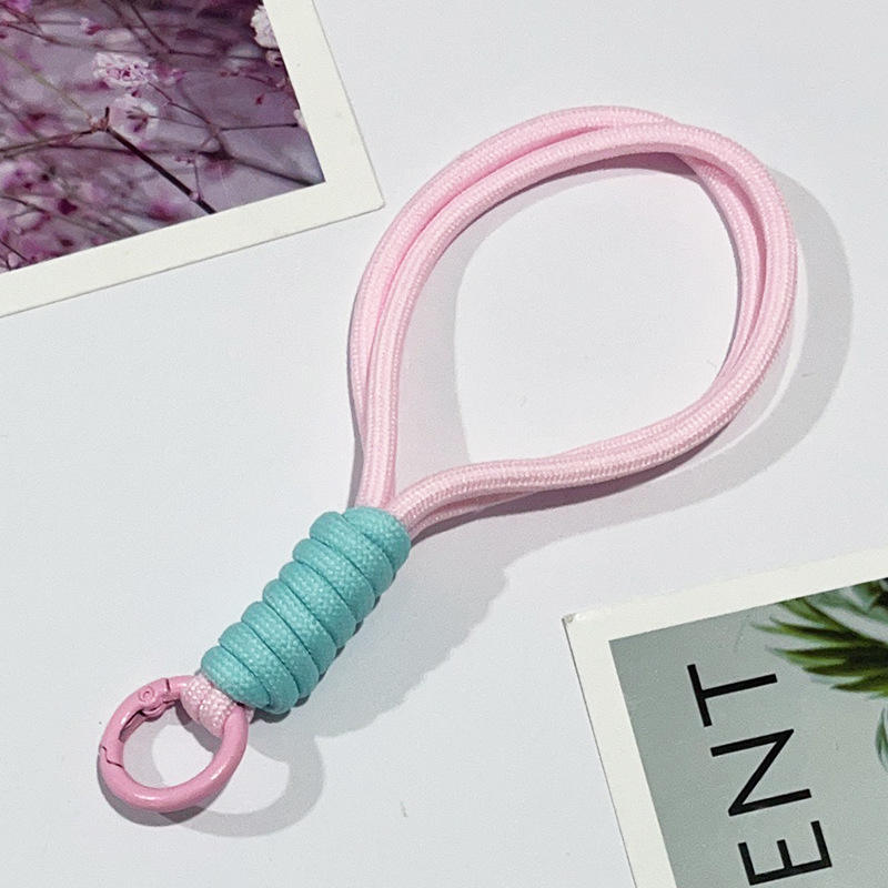 เชือกสีชมพูอ่อนปมสีฟ้า