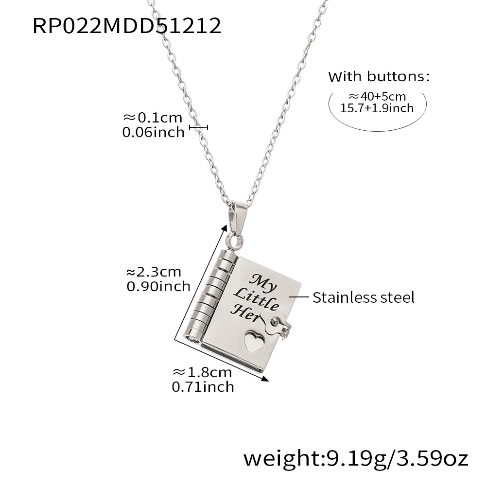 Collier couleur acier RP022 - Style garçon