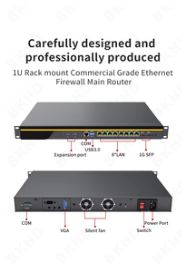 BKHD Custom ized <span class=keywords><strong>1U</strong></span> Rack mount Firewall Router 8 * LAN 4 * SFP 2. 3. Generation Intel Core i3 i5 i7 Netzwerk gerät Pfsense Linux X86