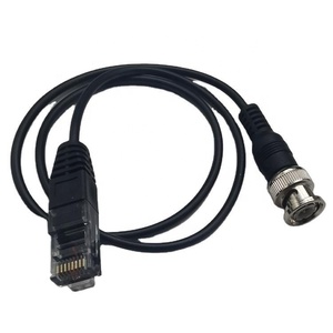 Conector macho coaxial BNC a cable de video convertidor Ethernet macho RJ45 con chaqueta de PVC para micrófono y computadora - Product Image 2