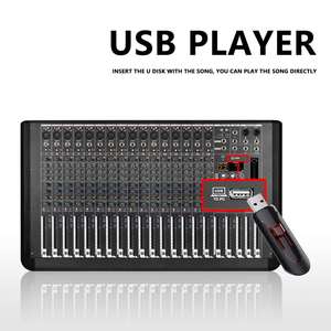 GAX-MQ16 yeni MQ serisi mikser profesyonel 8-channel sahne mikser 800W * 2 99 DSP 7 segment ekolayzır güç amplifikatörü karıştırıcı - Product Image 2