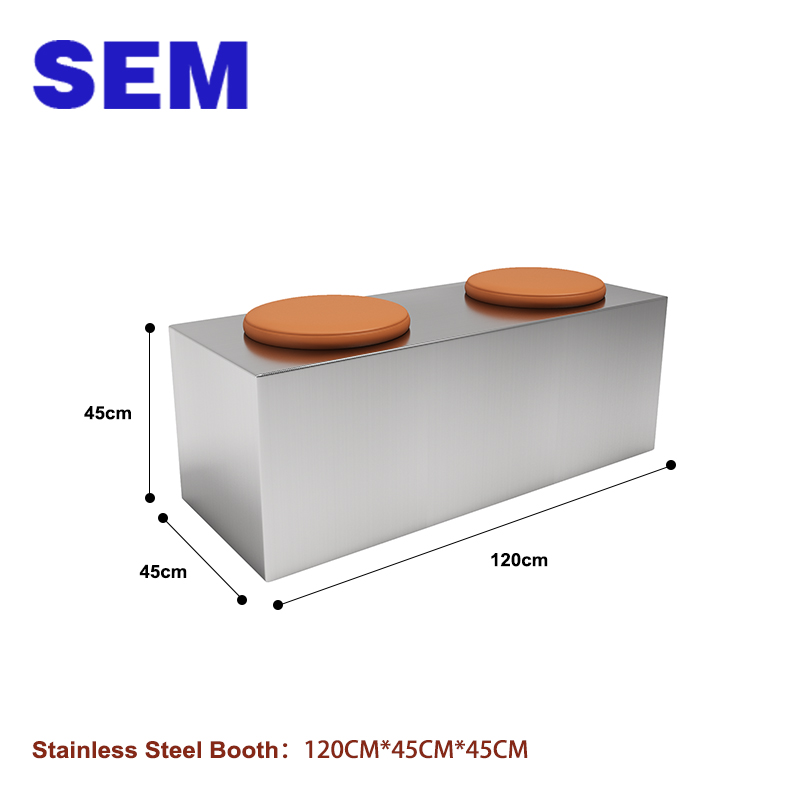 120*45*45CM Stainless Steel Booth