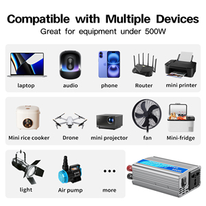 Multi-Voltage DC <strong>Input</strong> 12V/24V/48V/60V to 220V 50Hz 60HZ 500W Modified Sine Wave Power <strong>Inverter</strong> with External Fuse - Product Image 5