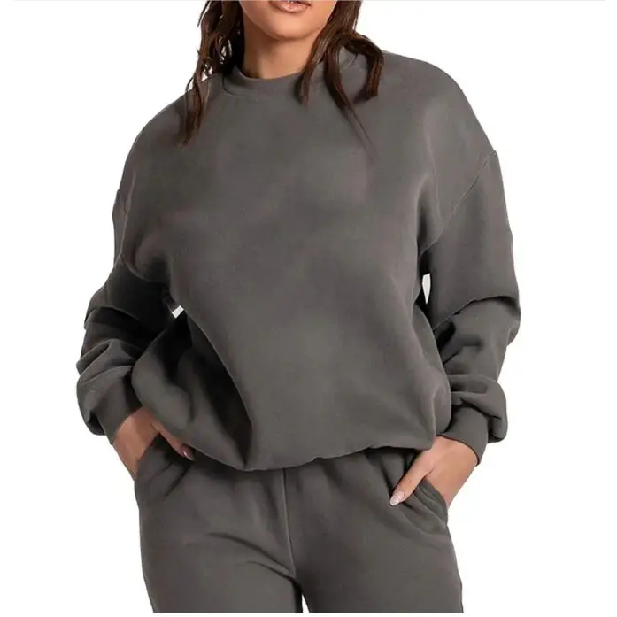 사용자 정의 인쇄 수 놓은 여성 후드 & 스웨터 남여 크루 넥 100% 코튼 Streetwear 대형 까마귀 여성