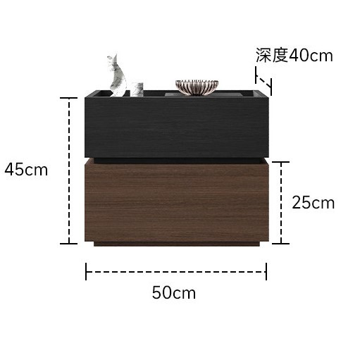 Building blocks-style a-black oak walnut grain