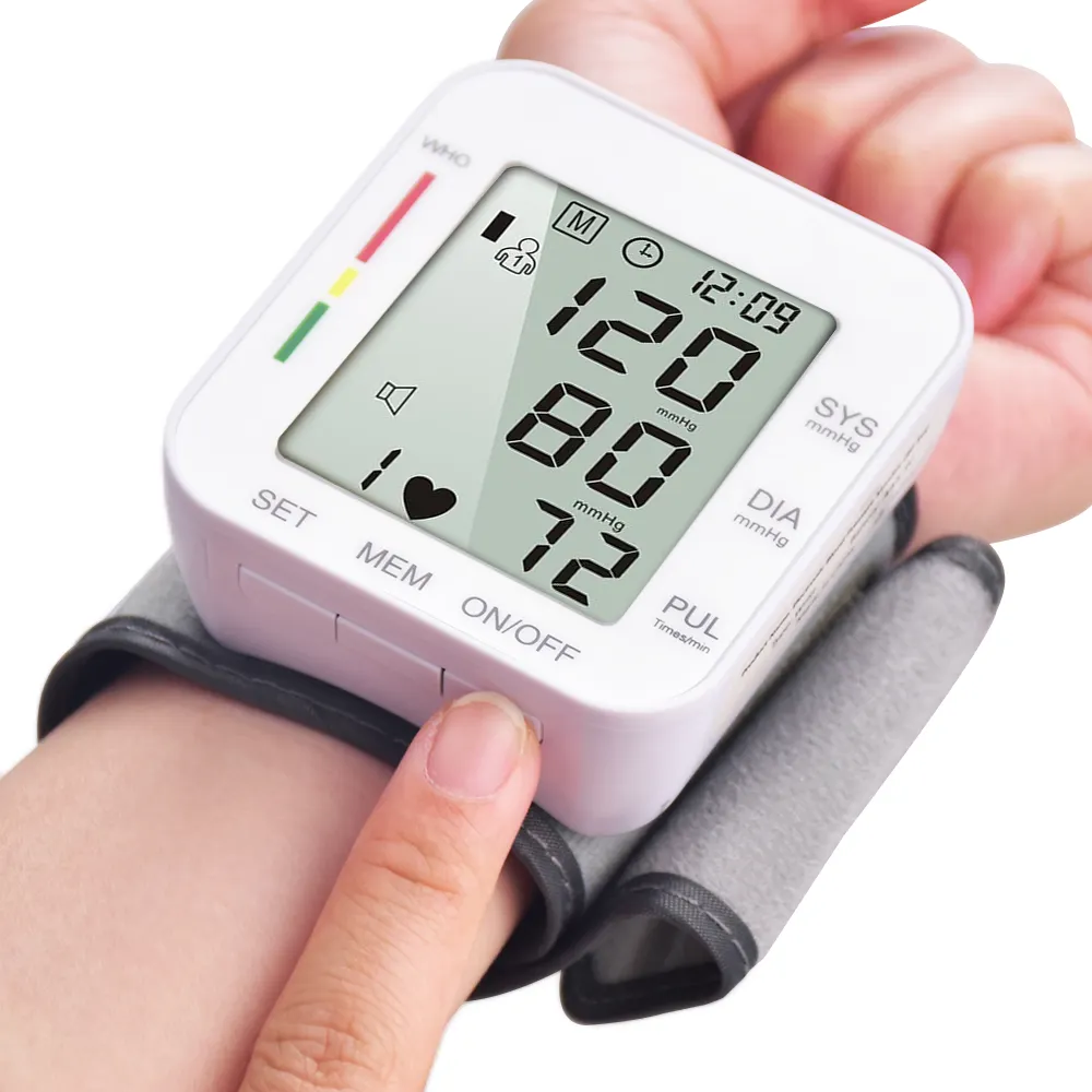 High quality tensiometre sphygmomanometer wrist blood pressure monitor digital for home use large cuff