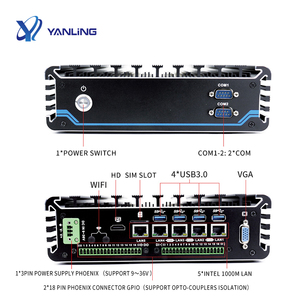 Core 6th Gen Industrial Box PC 24/7 Reliable with 32 Opto GPIO 4 POE 5Gigabit LAN DDR4 CE RoHS Certified IoT <strong>Embedded</strong> <strong>System</strong> - Product Image 2
