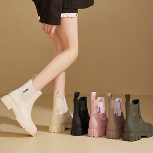 Kış ve yaz Polyester astar için kaymaz taban güvenilir yağmur koruması ile su geçirmez PVC yarım çizmeler - Product Image 6