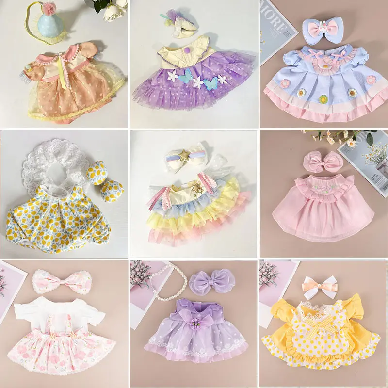Wholesale Dress 30cm lina Teddy Bear clothes Plush Toy Stuffed Knitted Christmas Mini Small 50cm Lulu doll Clothes
